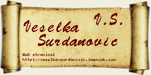 Veselka Surdanović vizit kartica